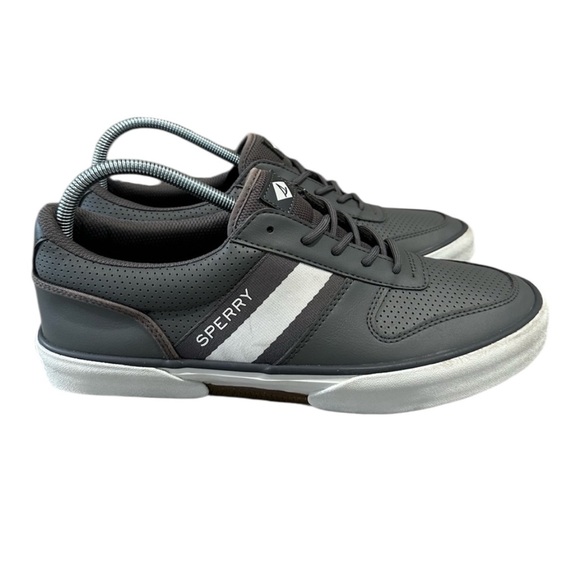 Men’s SPERRY Halyard Retro Lace Up Gray Sneakers Size 10. - Picture 9 of 9